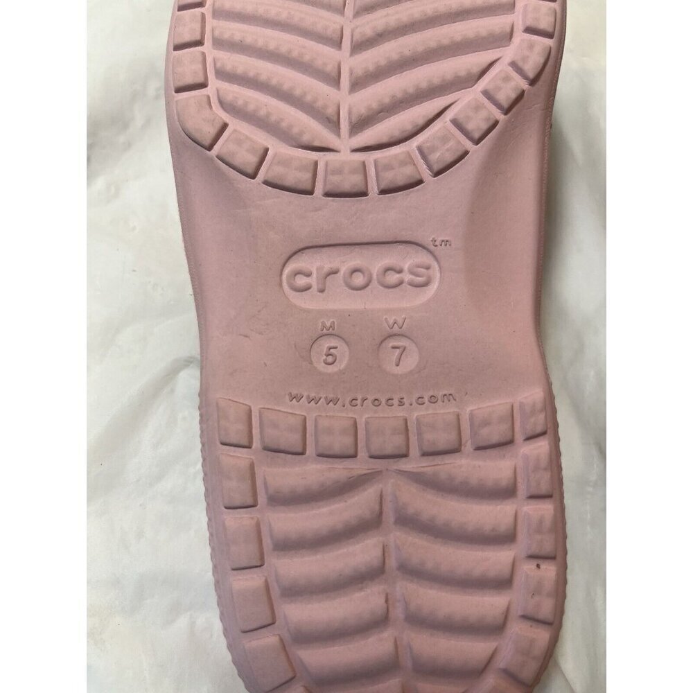 Crocs Womens Coast Slide Sandals Pink Open Toe Slip On Flats 7 - Picture 10 of 15